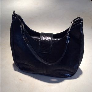 Stuart Weitzman black leather handbag